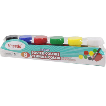Vneeds Poster Colors 6 PCS / P-237 /PC-1006 - Karout Online -Karout Online Shopping In lebanon - Karout Express Delivery
