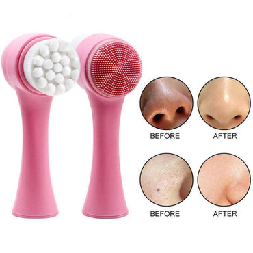 Brush Silicone Double-sided Face Cleaning Brush / 24763 - Karout Online -Karout Online Shopping In lebanon - Karout Express Delivery