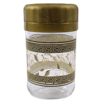 Glass Salt Shaker Golden Lid - Karout Online -Karout Online Shopping In lebanon - Karout Express Delivery