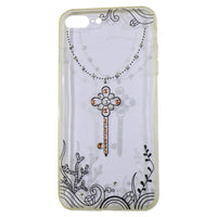 Phone Cover For Iphone 7 Plus (Transparent with flower strass) / KCC-27 - Karout Online -Karout Online Shopping In lebanon - Karout Express Delivery