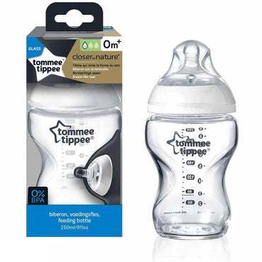 Tommee Tippee – Closer To Nature Glass Bottle – 250ml - Karout Online -Karout Online Shopping In lebanon - Karout Express Delivery