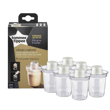 Tommee Tippee Closer To Nature Milk Powder Dispensers x 6 - Karout Online -Karout Online Shopping In lebanon - Karout Express Delivery