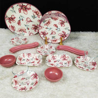 Keramika Somo Flower Patterned 19 Piece Breakfast Set / 77156 - Karout Online -Karout Online Shopping In lebanon - Karout Express Delivery
