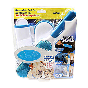 Reusable Pet Fur Remover With Self Cleaning Base / 23521 - Karout Online -Karout Online Shopping In lebanon - Karout Express Delivery