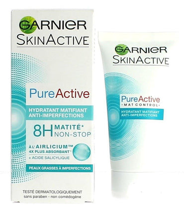 Garnier Skin Active Pure Active Mattifying Moisturizer Anti Imperfections 50ml - Karout Online -Karout Online Shopping In lebanon - Karout Express Delivery