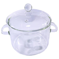 Glass Pot with Cover, 1900ML Heat-resistant Glass - Karout Online -Karout Online Shopping In lebanon - Karout Express Delivery