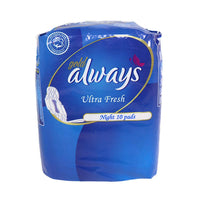 Always Gold Ultra Fresh Night Pads  x 10 - Karout Online -Karout Online Shopping In lebanon - Karout Express Delivery