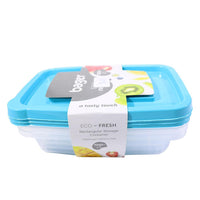 Bager Rectangular Storage Container Set 1020ml ( 3 Pcs) - Karout Online -Karout Online Shopping In lebanon - Karout Express Delivery