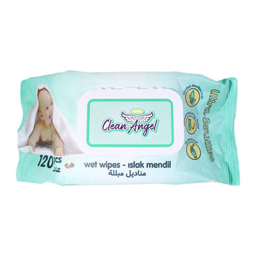 Clean Angel Ultra Sensitive Baby Wet Wipes 120 Pcs - Karout Online -Karout Online Shopping In lebanon - Karout Express Delivery