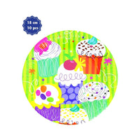 Cupcake Party- Paper Plates 18 cm (10 pcs).