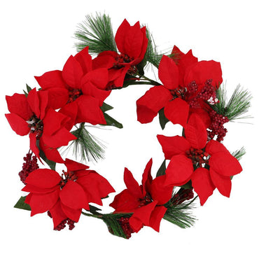 Christmas Flower Wreath 28 cm.