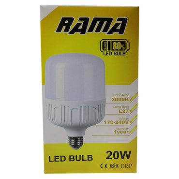 RAMA Led Bulb Warm Light 20 W - Karout Online -Karout Online Shopping In lebanon - Karout Express Delivery