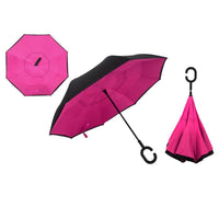 Shop Online Reverse Umbrella Folding Double Layer Inverted C Hand Holder Stand / 010 - Karout Online Shopping In lebanon