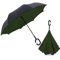 Shop Online Reverse Umbrella Folding Double Layer Inverted C Hand Holder Stand / 010 - Karout Online Shopping In lebanon