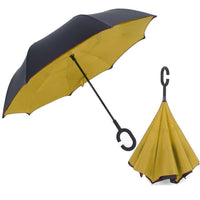 Shop Online Reverse Umbrella Folding Double Layer Inverted C Hand Holder Stand / 010 - Karout Online Shopping In lebanon