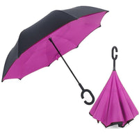 Shop Online Reverse Umbrella Folding Double Layer Inverted C Hand Holder Stand / 010 - Karout Online Shopping In lebanon