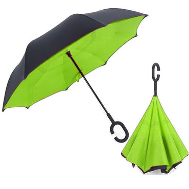 Shop Online Reverse Umbrella Folding Double Layer Inverted C Hand Holder Stand / 010 - Karout Online Shopping In lebanon