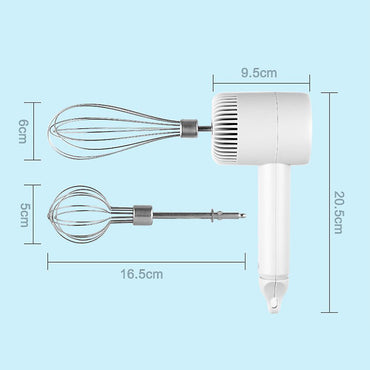 **NET**Electric Hand Mixer USB Rechargeable Hand Blender Cake Mixer Egg Beater