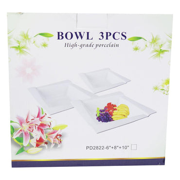 GEBE Porcelain Bowl 3 Pcs / CKY-2822 - Karout Online -Karout Online Shopping In lebanon - Karout Express Delivery