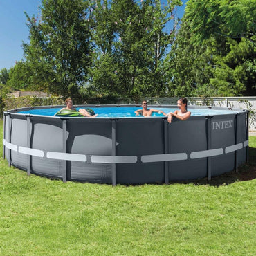 Intex Frame Pool Graphite 4.78 x 1.24 m - Karout Online -Karout Online Shopping In lebanon - Karout Express Delivery