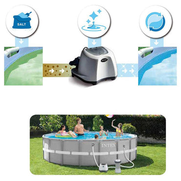 Intex Krystal Clear Saltwater Filtration System QS200 For small pools up to 3.66m - Karout Online -Karout Online Shopping In lebanon - Karout Express Delivery
