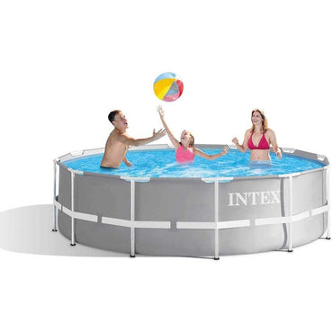 INTEX 26716NP - Prism Frame Round Pool 366 x 99 cm With Filter - Karout Online -Karout Online Shopping In lebanon - Karout Express Delivery