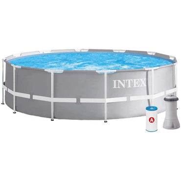 INTEX 26716NP - Prism Frame Round Pool 366 x 99 cm With Filter - Karout Online -Karout Online Shopping In lebanon - Karout Express Delivery