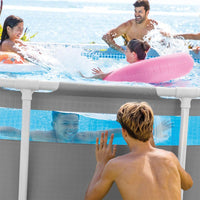 (NET)Intex Round Prism Frame Clearview Pool 4.88 x 1.22m