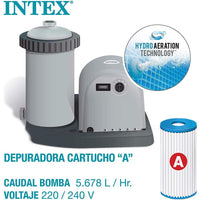 Intex Round Greywood Prism Frame pool 549x122 cm - Karout Online -Karout Online Shopping In lebanon - Karout Express Delivery
