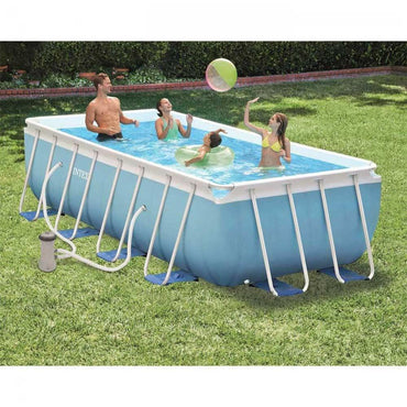 Intex Rectangular Swimming Pool With Filter Pump 488 x 244 x 107Hcm - Karout Online -Karout Online Shopping In lebanon - Karout Express Delivery
