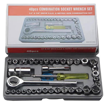 Aiwa 40 Pcs Combination Socket Wrench Set Home & Kitchen