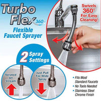 Turbo Flex 360 Flexible Faucet Sprayer Water Extender Home & Kitchen