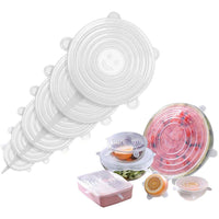 Super Stretch Silicon Lids (6 Pcs) White Home & Kitchen