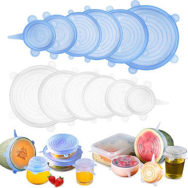 Super Stretch Silicon Lids (6 Pcs) Home & Kitchen
