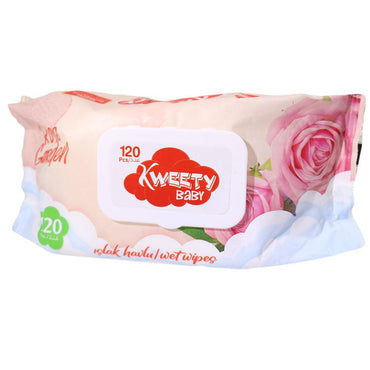 Kweety Baby Wet Wipes 120 Pcs - Karout Online -Karout Online Shopping In lebanon - Karout Express Delivery