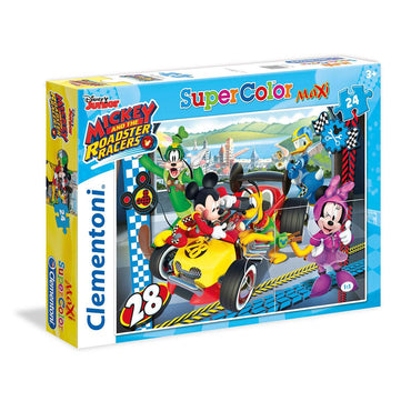 Clementoni Maxi  Disney Mickey and The Roadster Racers 24 pcs Puzzle - Karout Online -Karout Online Shopping In lebanon - Karout Express Delivery