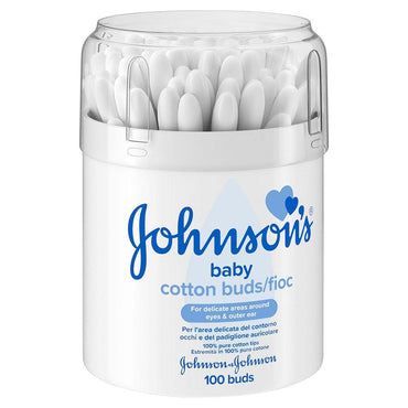Johnson and Johnson Baby Pure Cotton Buds - 100 Buds - Karout Online -Karout Online Shopping In lebanon - Karout Express Delivery