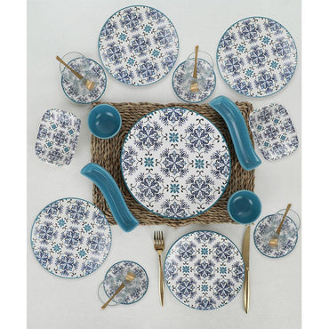 Keramika Patterned 19 Piece Breakfast Set / 24553 - Karout Online -Karout Online Shopping In lebanon - Karout Express Delivery