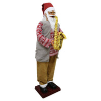Big Dancing Santa Claus Statue Playing Saxophone 180 cm - Karout Online -Karout Online Shopping In lebanon - Karout Express Delivery