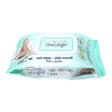 Clean Angel Ultra Sensitive Baby Wet Wipes 120 Pcs - Karout Online -Karout Online Shopping In lebanon - Karout Express Delivery