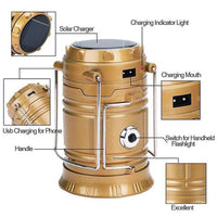 Shop Online Rechargeable Camping Lantern, Solar & Lithium Battery Power Source / KC-207 / XF-5800T - Karout Online Shopping In lebanon