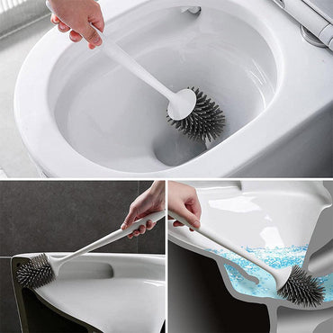 Yakut Silicone Toilet Brush and Container with Quick Drying Holder Set for Bathroom Toilet - Karout Online -Karout Online Shopping In lebanon - Karout Express Delivery