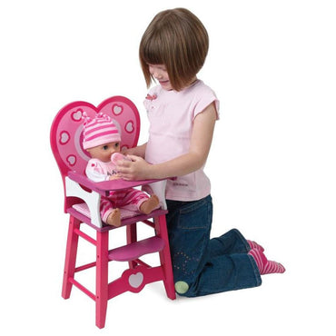 Dolls World Wooden High Chair - Karout Online -Karout Online Shopping In lebanon - Karout Express Delivery