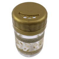 Glass Salt Shaker Golden Lid - Karout Online -Karout Online Shopping In lebanon - Karout Express Delivery