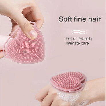 Heart Shape Silicone Double Sided Facial Cleansing Brush - Karout Online -Karout Online Shopping In lebanon - Karout Express Delivery
