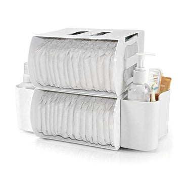 Prince Lionheart Modular Nappy Depot (White, 2 Hooks) - Karout Online -Karout Online Shopping In lebanon - Karout Express Delivery