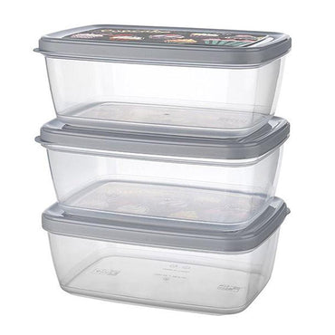 Titiz Plastik Aria Storage Box Set AP-9257/ 850ml - 28oz x3 - Karout Online -Karout Online Shopping In lebanon - Karout Express Delivery