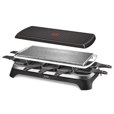 Tefal Raclette Pierrade 3 in 1 Black Stainless Steel 1350W 10 People / RE45A812
