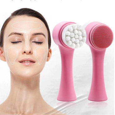 Brush Silicone Double-sided Face Cleaning Brush / 24763 - Karout Online -Karout Online Shopping In lebanon - Karout Express Delivery