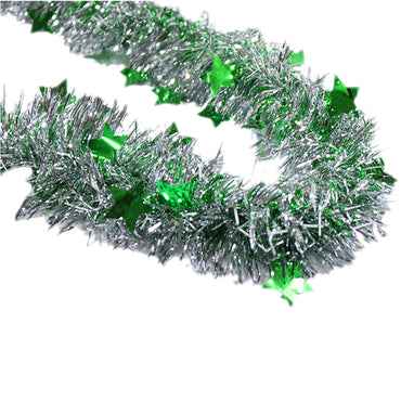 Christmas Glitter Garland Star Decorated